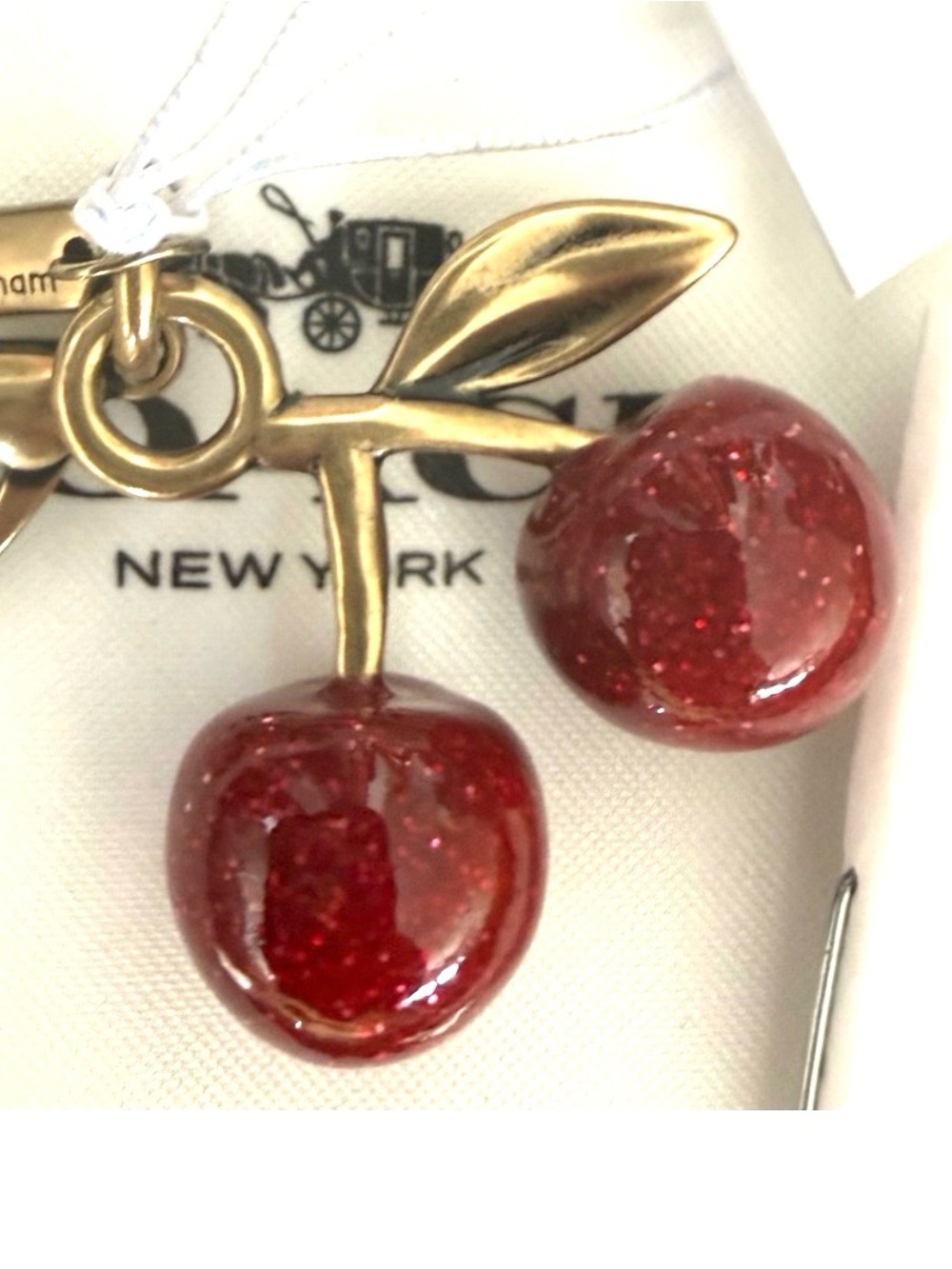 Coach Cherry mini bag charm NWT with dust bag SOLD OUT ONLINE - Picture 8 of 15
